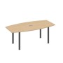А4 А1 113 НД (Натуральный дуб/Антрацит) Стол 200 для переговоров фигурный на опорах UNO
