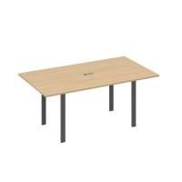 А4 А1 122 НД (Натуральный дуб/Антрацит) Стол 180 на металлокаркасе UNO для переговоров