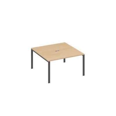 А4 А1 135 НД (Натуральный дуб/Антрацит) Стол 140 для переговоров каркас UNO