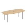 А4 С1 114 НД (Натуральный дуб/Серый) Стол 220 для переговоров фигурный на металлокаркасе UNO