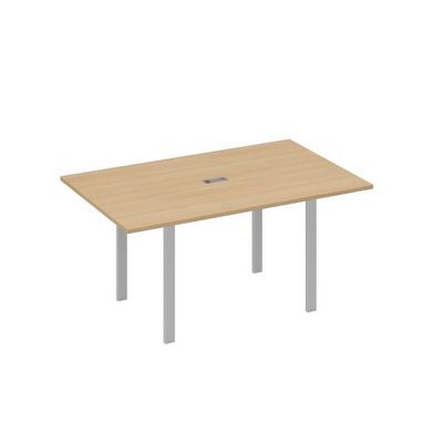А4 С1 121 НД (Натуральный дуб/Серый) Стол 160 на металлокаркасе UNO переговорный