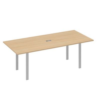 А4 С1 124 НД (Натуральный дуб/Серый) Стол 220 для переговорной каркасе UNO