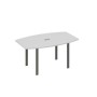 А4 А1 111 СЕ (Серый/Антрацит) Стол 160 фигурный на металлокаркасе UNO для переговоров