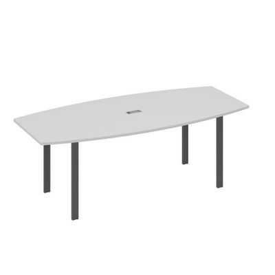 А4 А1 114 СЕ (Серый/Антрацит) Стол 220 для переговоров фигурный на металлокаркасе UNO