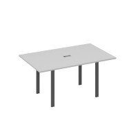 А4 А1 121 СЕ (Серый/Антрацит) Стол 160 на металлокаркасе UNO переговорный