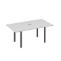 А4 А1 122 СЕ (Серый/Антрацит) Стол 180 на металлокаркасе UNO для переговоров