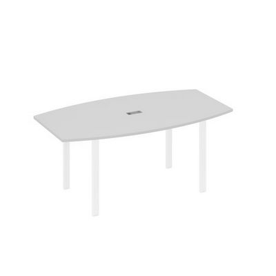 А4 Б1 112 СЕ (Серый/Белый) Стол фигурный 180 с металлокаркасом UNO