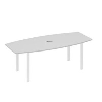 А4 Б1 114 СЕ (Серый/Белый) Стол 220 для переговоров фигурный на металлокаркасе UNO