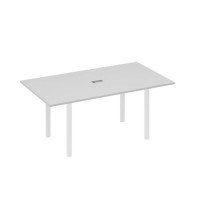 А4 Б1 122 СЕ (Серый/Белый) Стол 180 на металлокаркасе UNO для переговоров