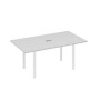 А4 Б1 122 СЕ (Серый/Белый) Стол 180 на металлокаркасе UNO для переговоров