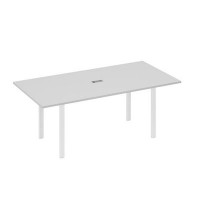 А4 Б1 123 СЕ (Серый/Белый) Стол 200 на металлокаркасе UNO в переговорную