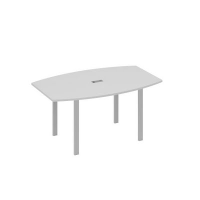 А4 С1 111 СЕ (Серый/Серый) Стол 160 фигурный на металлокаркасе UNO для переговоров