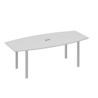А4 С1 114 СЕ (Серый/Серый) Стол 220 для переговоров фигурный на металлокаркасе UNO