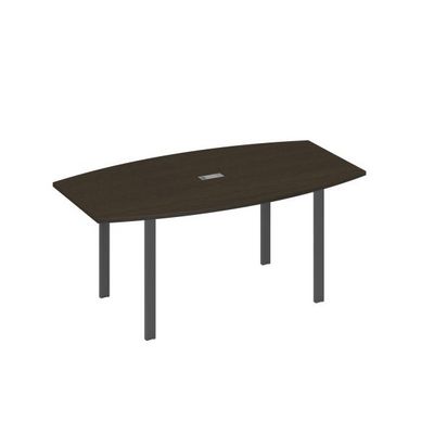 А4 А1 112 ВТ (Венге темный/Антрацит) Стол фигурный 180 с металлокаркасом UNO