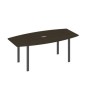А4 А1 113 ВТ (Венге темный/Антрацит) Стол 200 для переговоров фигурный на опорах UNO