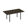 А4 А1 122 ВТ (Венге темный/Антрацит) Стол 180 на металлокаркасе UNO для переговоров