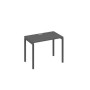 А4 А2 002 АР (Антрацит премиум/Антрацит) Стол письменный на металлокаркасе DUE