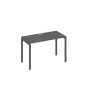 А4 А2 003 АР (Антрацит премиум/Антрацит) Стол письменный на металлокаркасе DUE