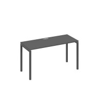 А4 А2 004 АР (Антрацит премиум/Антрацит) Стол письменный на металлокаркасе DUE