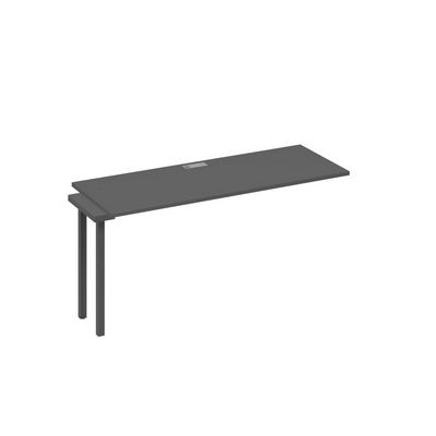 А4 А2 005-1 АР (Антрацит премиум/Антрацит) Секция стола 160 рабочей станции на каркасе DUE