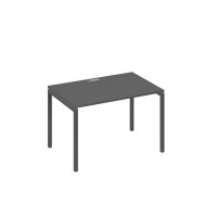 А4 А2 023 АР (Антрацит премиум/Антрацит) Стол письменный на металлокаркасе DUE