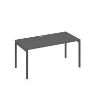 А4 А2 025 АР (Антрацит премиум/Антрацит) Стол письменный на металлокаркасе DUE