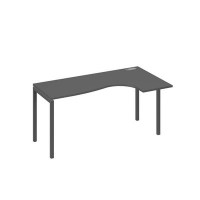 А4 А2 036 АР (Антрацит премиум/Антрацит) Стол эргономичный правый "Классика" на металлокаркасе DUE