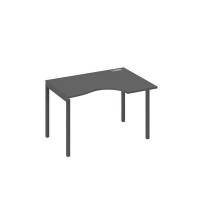 А4 А2 042 АР (Антрацит премиум/Антрацит) Стол эргономичный правый "Классика" на металлокаркасе DUE
