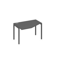 А4 А2 051 АР (Антрацит премиум/Антрацит) Стол эргономичный левый "Техно" на металлокаркасе DUE