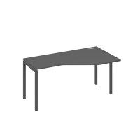 А4 А2 056 АР (Антрацит премиум/Антрацит) Стол эргономичный правый "Техно" на металлокаркасе DUE