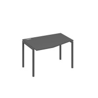 А4 А2 061 АР (Антрацит премиум/Антрацит) Стол эргономичный левый "Техно" на металлокаркасе DUE