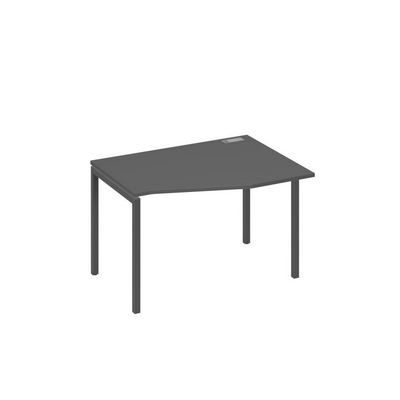 А4 А2 062 АР (Антрацит премиум/Антрацит) Стол эргономичный правый "Техно" на металлокаркасе DUE
