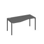 А4 А2 065 АР (Антрацит премиум/Антрацит) Стол эргономичный левый "Техно" на металлокаркасе DUE