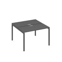 А4 А2 170 АР (Антрацит премиум/Антрацит) Рабочая станция на каркасе DUE столы 2х120