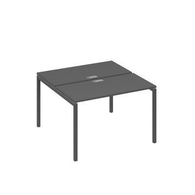 А4 А2 170 АР (Антрацит премиум/Антрацит) Рабочая станция на каркасе DUE столы 2х120
