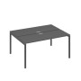 А4 А2 172 АР (Антрацит премиум/Антрацит) Рабочая станция на каркасе DUE столы 2х160