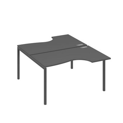 А4 А2 184 АР (Антрацит премиум/Антрацит) Рабочая станция опоры DUE столы 2х140 Классика