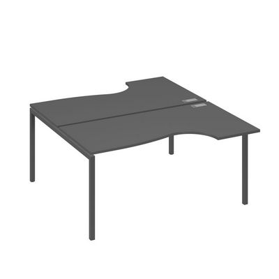 А4 А2 185 АР (Антрацит премиум/Антрацит) Рабочая станция опоры DUE столы 2х160 Классика