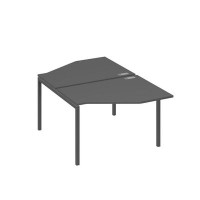 А4 А2 186 АР (Антрацит премиум/Антрацит) Рабочая станция опоры DUE со столами Техно 2х120