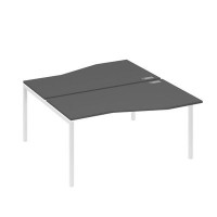 А4 Б2 191 АР (Антрацит премиум/Белый) Рабочая станция каркас DUE столы 2х160 Техно