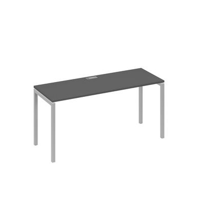 А4 С2 005 АР (Антрацит премиум/Серый) Стол письменный на металлокаркасе DUE