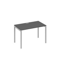 А4 С2 013 АР (Антрацит премиум/Серый) Стол письменный на металлокаркасе DUE