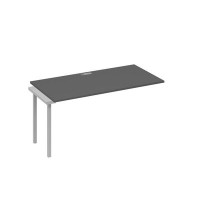 А4 С2 025-1 АР (Антрацит премиум/Серый) Секция стола 160 рабочей станции на каркасе DUE