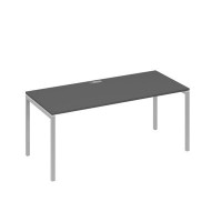 А4 С2 026 АР (Антрацит премиум/Серый) Стол письменный на металлокаркасе DUE
