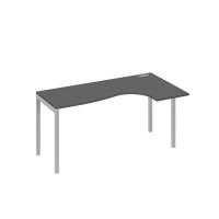 А4 С2 036 АР (Антрацит премиум/Серый) Стол эргономичный правый "Классика" на металлокаркасе DUE