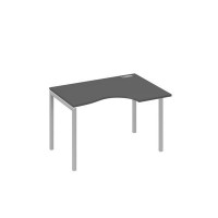 А4 С2 042 АР (Антрацит премиум/Серый) Стол эргономичный правый "Классика" на металлокаркасе DUE