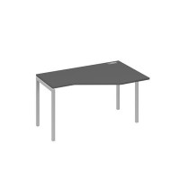 А4 С2 054 АР (Антрацит премиум/Серый) Стол эргономичный правый "Техно" на металлокаркасе DUE