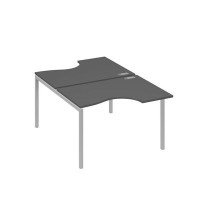 А4 С2 183 АР (Антрацит премиум/Серый) Рабочая станция опоры DUE столы 2х120 Классика
