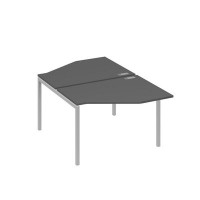 А4 С2 186 АР (Антрацит премиум/Серый) Рабочая станция опоры DUE со столами Техно 2х120