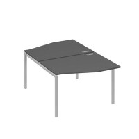 А4 С2 189 АР (Антрацит премиум/Серый) Рабочая станция каркас DUE столы 2х120 Техно